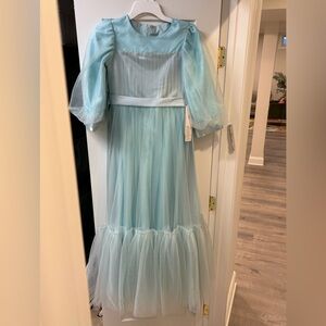 Elegant Light Blue Tulle Dress